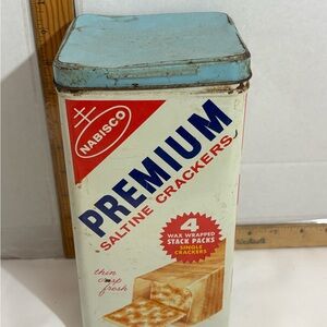 vintage Nabisco Premium‎ Saltine Crackers metal tin
